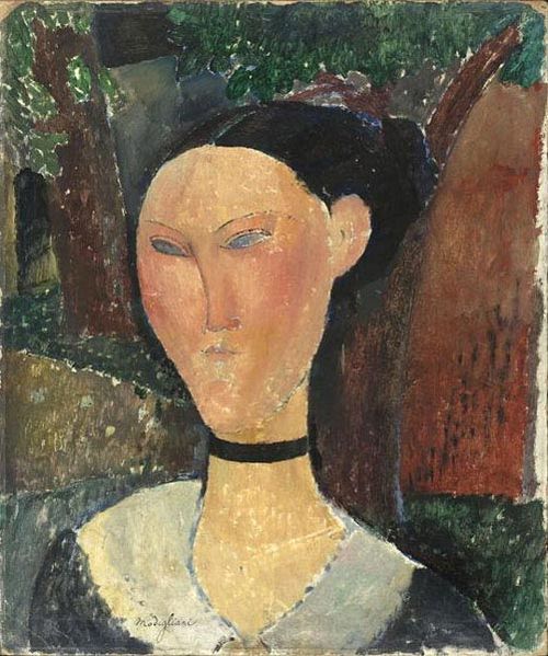 Femme au ruban de velours, 1915, Amedeo Modigliani