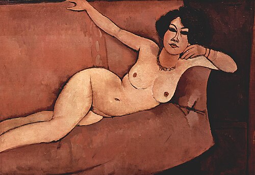 Nude on the sofa (Almaiisa), 1916, Amedeo Modigliani