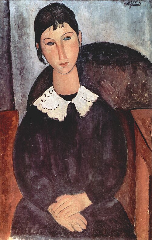Elvire au col blanc, 1918, Amedeo Modigliani