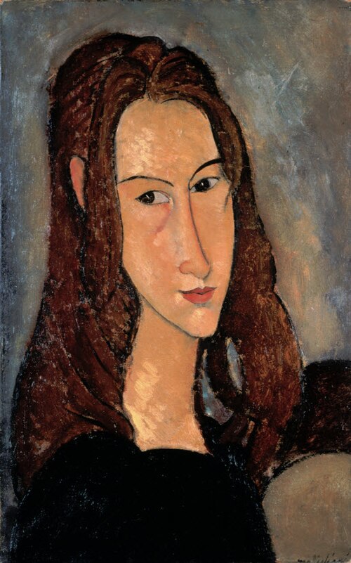 Portrait of Jeanne Hébuterne in profile, 1918, Amedeo Modigliani