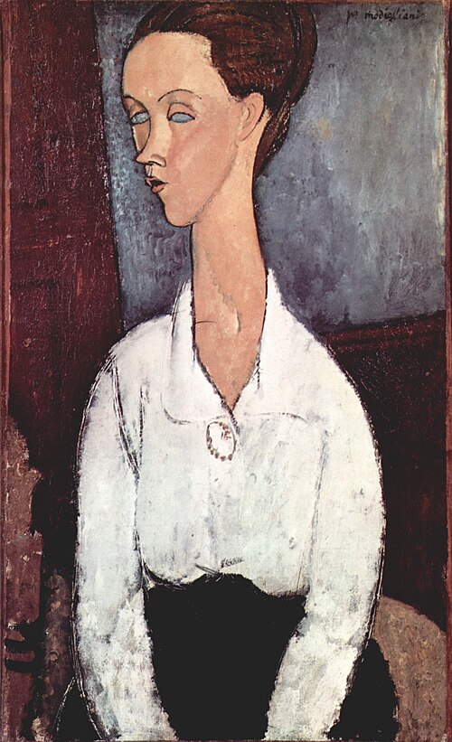 Portrait de Lunia Czechowska en chemisier blanc, 1917, Amedeo Modigliani