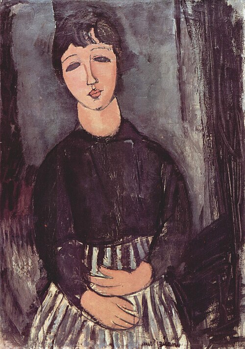 La servante au tablier rayé, 1916, Amedeo Modigliani