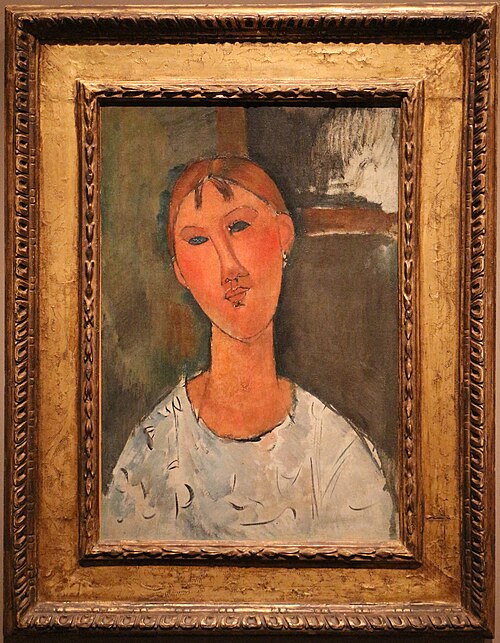 Girl in a White Blouse, 1915, Amedeo Modigliani