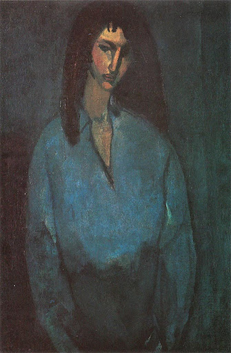 Portrait de jeune fille à la blouse bleue, 1910, Amedeo Modigliani