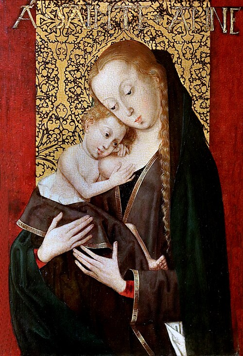 La Vierge à l'Enfant, 1487, Maître au brocart d'or
