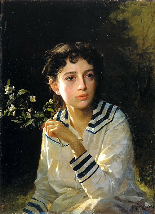 Portrait of Rokachevsky's daughter, 1860, Rokachevsky, Afanasy