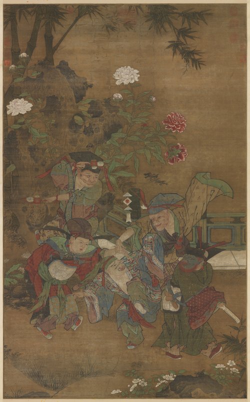 宋蘇漢臣畫五瑞圖　軸, 1133, Su Hanchen