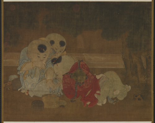 Children Playing in a Garden in Autumn, 1500, Su Hanchen