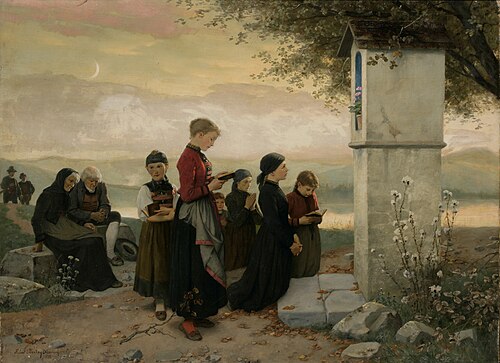 Abendgebet, 1892, Hubert Salentin