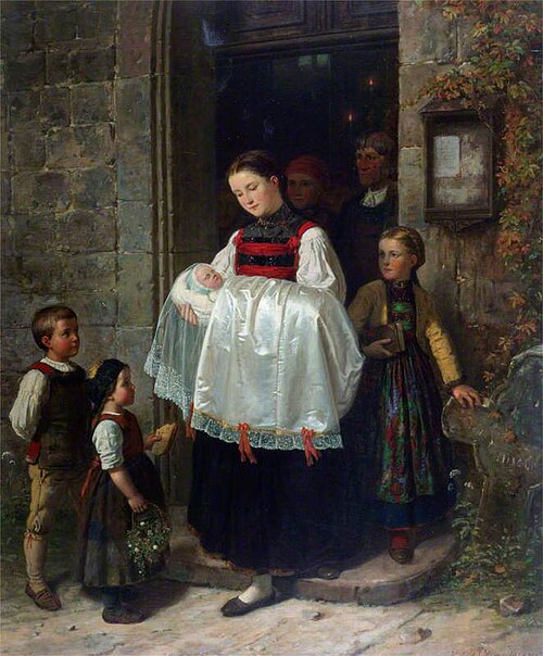 The Return from the Christening, 1859, Hubert Salentin
