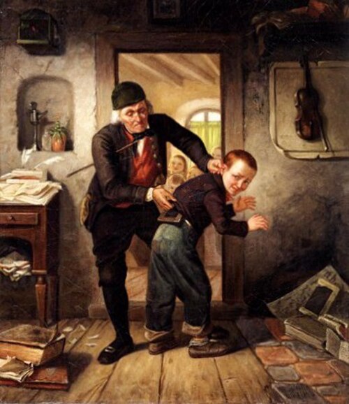 In der Dorfschule, 1852, Hubert Salentin