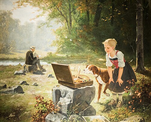 Die Kunstfreundin, 1886, Hubert Salentin