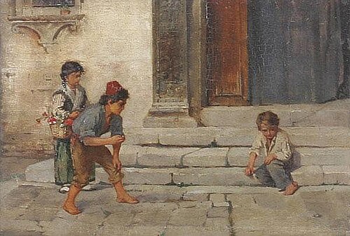 Spielende Kinder, , Hubert Salentin