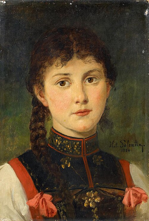 Junges Mädchen, 1884, Hubert Salentin