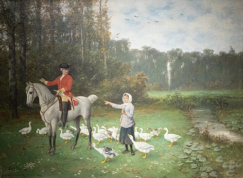 Kavalier und Gänsemagd, 1898, Hubert Salentin