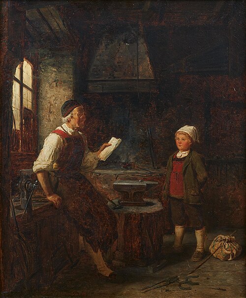 The Smith's Apprentice, 1859, Hubert Salentin