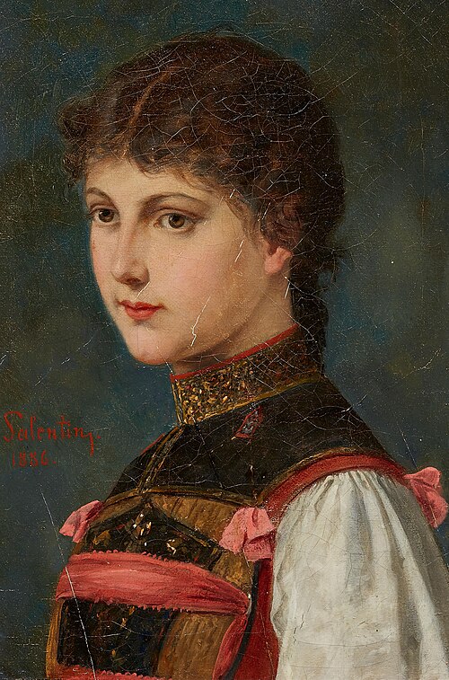 A Girl from the Black Forest, 1886, Hubert Salentin