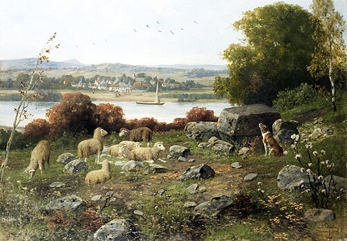 On the banks of the Rhine, 1894, Hubert Salentin