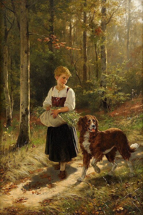 Mädchen im Wald, 1883, Hubert Salentin