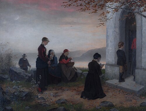 Die Kapelle am See, 1891, Hubert Salentin