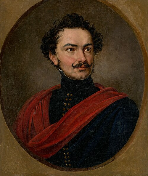 Portrait of a Man with Moustache, 1826, János Rombauer