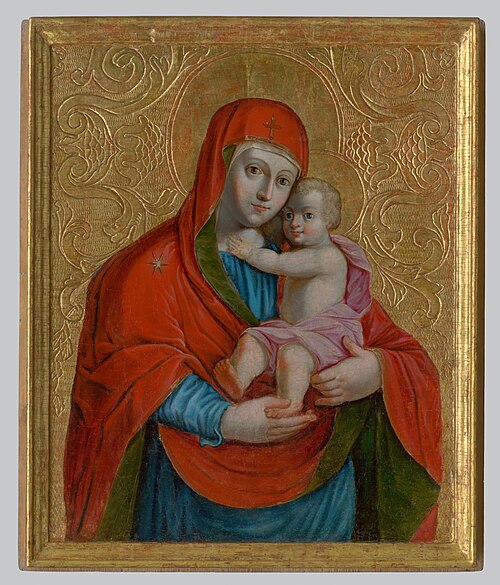 Madona s dieťaťom, 1800, János Rombauer