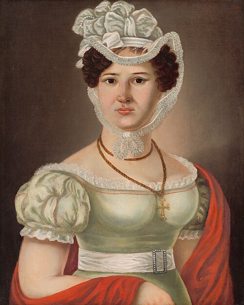 Portrét mladej dámy - p. Maléterová, 1826, János Rombauer