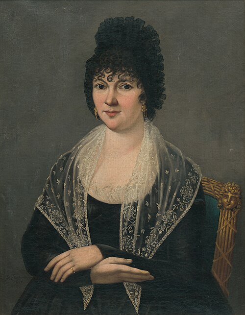 Podobizeň dámy v čiernom, 1804, János Rombauer