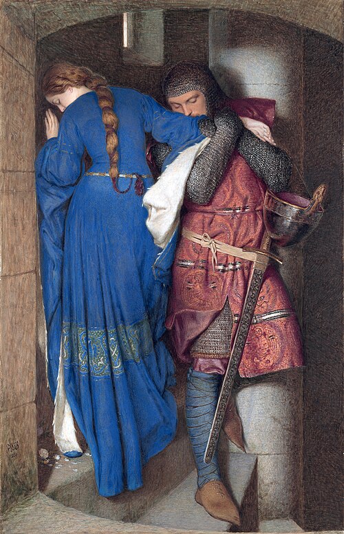 Hellelil and Hildebrand, the meeting on the turret stairs, 1864, Frederic William Burton