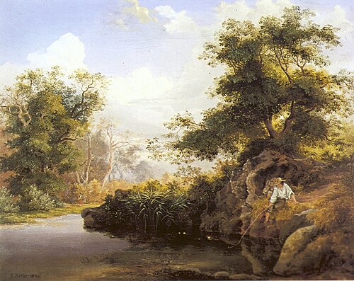 Wooded Shore, 1841, Gottfried Keller