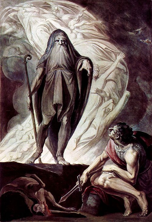 Tirésias apparaît à Ulysse pendant le sacrifice, 1780, Johann Heinrich Füssli