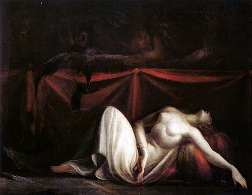 The Erinyes Drive Alcmaeon from the Corpse of his Mother, Eriphyle, Whom He Has Killed., 1821, Johann Heinrich Füssli