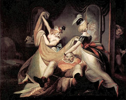 Falstaff dans la corbeille à linge, 1792, Johann Heinrich Füssli
