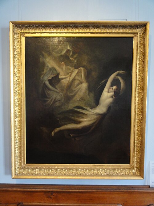 Psyche walks past the Fates undeterred, 1780, Johann Heinrich Füssli