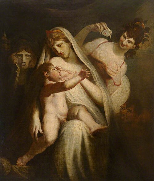 The Infant Shakespeare between Tragedy and Comedy, 1805, Johann Heinrich Füssli