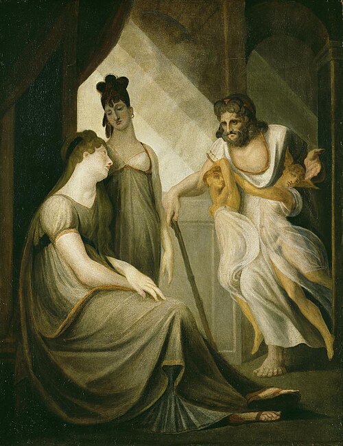 Thetis bittet Hephaistos um Waffen für Achilleus, 1803, Johann Heinrich Füssli