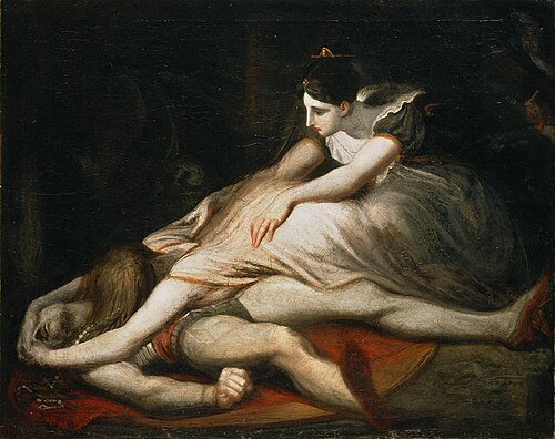 Kriemhild über der Leiche Siegfrieds, 1817, Johann Heinrich Füssli