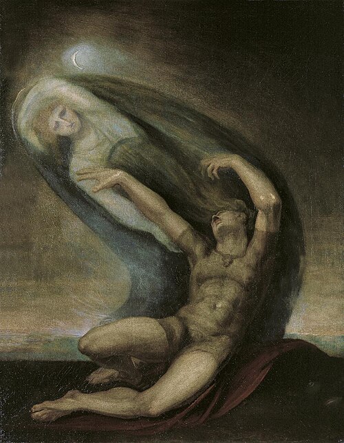 Achilleus greift nach dem Schatten des Patroklos, 1803, Johann Heinrich Füssli