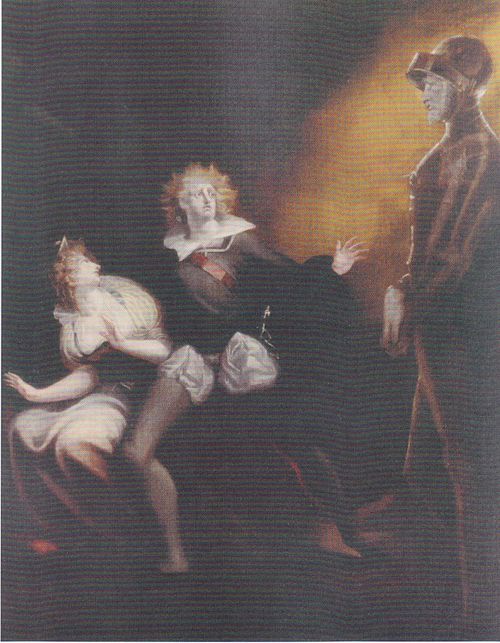 Gertrude, Amleto e il fantasma del padre di Amleto, 1793, Johann Heinrich Füssli