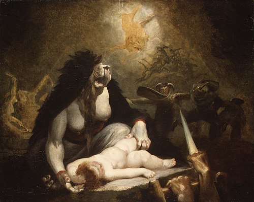 La Sorcière de la nuit rendant visite aux sorcières de Laponie, 1796, Johann Heinrich Füssli