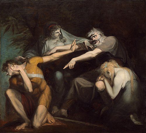 Oedipus Cursing His Son, Polynices, 1786, Johann Heinrich Füssli