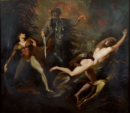 Theodore Meets in the Wood the Spectre of His Ancestor Guido Cavalcanti, 1783, Johann Heinrich Füssli