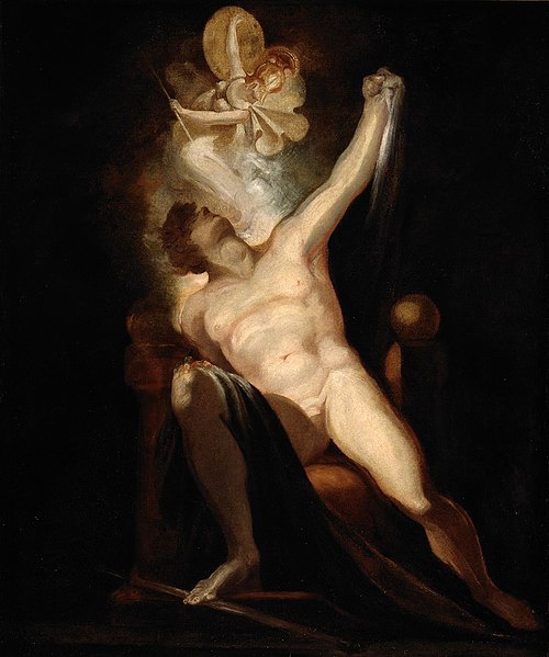 John Milton's Paradise Lost, Satan and the Birth of Sin (Book II, 746-758)  Painting no. 6 from The , 1785, Johann Heinrich Füssli