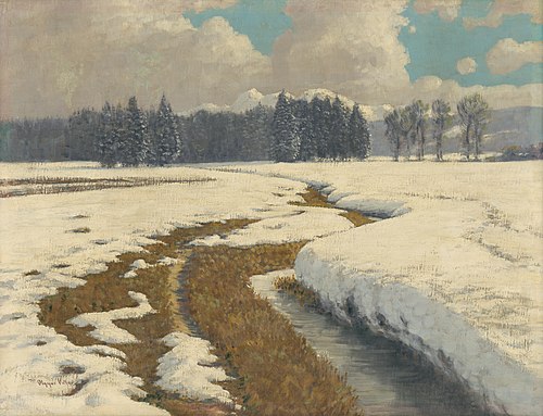 Zimná krajina, 1900, Viktor Olgyai