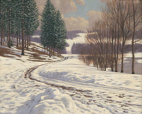 Winter Landscape, 1910, Viktor Olgyai