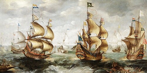 Ships at sea., 1632, Andries van Eertvelt