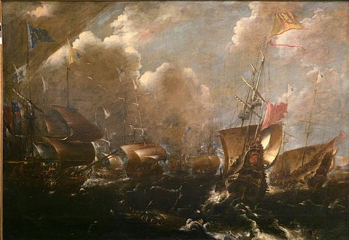 Bataille navale de Guetaria en 1638, durant la guerre Franco-espagnole de 1635-1659., 1638, Andries van Eertvelt