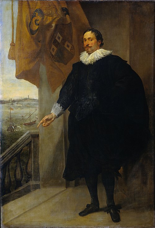 Portrait de Nicolaes van der Borght. Merchant d'Anvers, 1630, Andries van Eertvelt