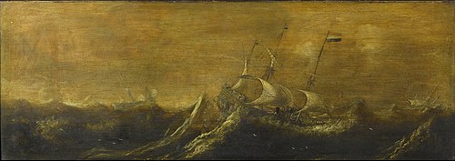Des navires dans la tempête, 1650, Andries van Eertvelt