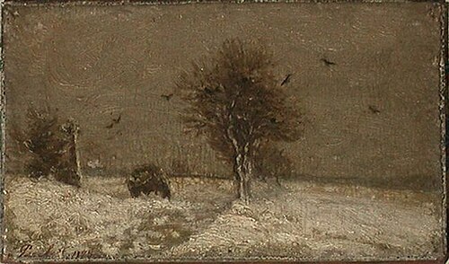 Paysage de neige, 1875, Ernest Peulot